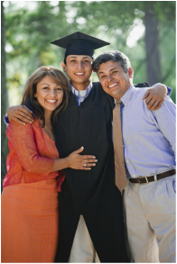 parents with graduate supporting student